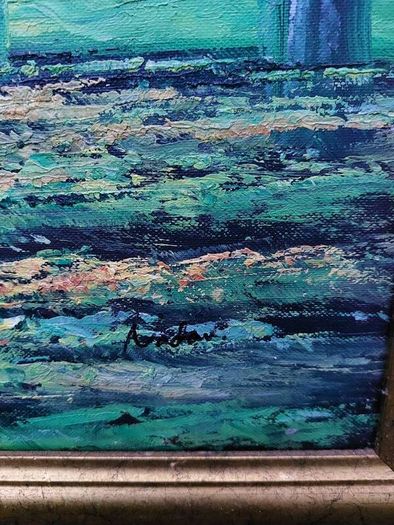 Forest oil painting