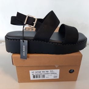 Schuh Tuscany Chunky Sandal Black Size 5