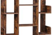 _Tree-Shaped Bookcase with 13 Compartments, vintage brown