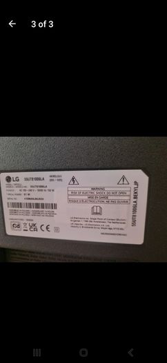 55 inch LG TV (crack on screen)