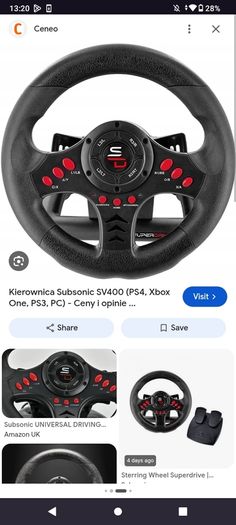 Gaming Steering Wheel for PC, PS4, Xbox2