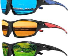 3Pcs Polarised Sunglasses for Men, Classic Vintage Sun Glasses, Polarized Sports Sunglasses, Protection for Driving Fishing Cycling Outdoor