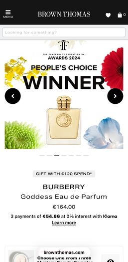 Burberry Goddess parfum travel set for her