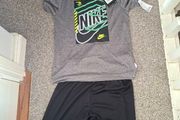 Boys nike t-shirt and short set age 10-12