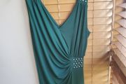 Vestis Emerald Green Occasion Dress with Stud Detail