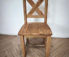 solid wood chairs x 6