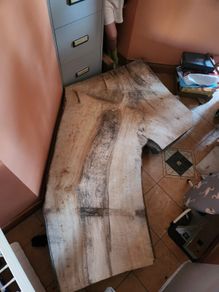 Giant wooden Live Beech Heavy Thick Slab - Ideal Table Top or Kitchen Island Epoxy Project.