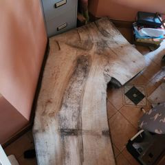 Giant wooden Live Beech Heavy Thick Slab - Ideal Table Top or Kitchen Island Epoxy Project.