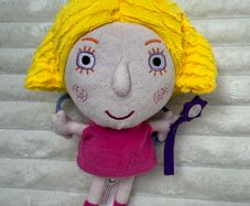 Holly Fairy Soft Toy Ben and Holly Little Kingdom approx 9" NOT WORking Used Please see pictures