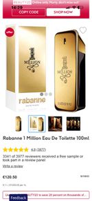 Paco Rabanne 1Million 100ml parfum for him