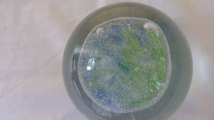Glass Jellyfish Paperweight