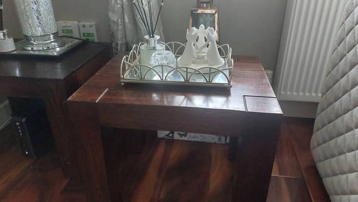 solid oak cabinet/sideboard  coffee table and side tables  for sale