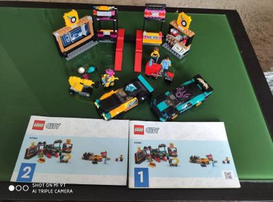 Lego City custom car garage  60389 full set + instruction
