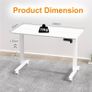 NEW SALE | Height Adjustable Electric Standing Desk - 100x60 cm Stand Up Table Desk Thick Splice Board, Smart Control Panel 3 Memory Heights, Anti-Collision System, Sit Stand Desk for Home Office Image 3