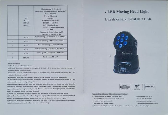 Mini Moving Head LED wash DJ lights.