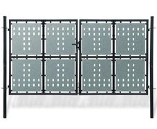Black Double Door Fence Gate 300 x 200 cm
