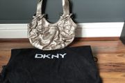 DKNY Leather Pewter Top Handle Small Bag