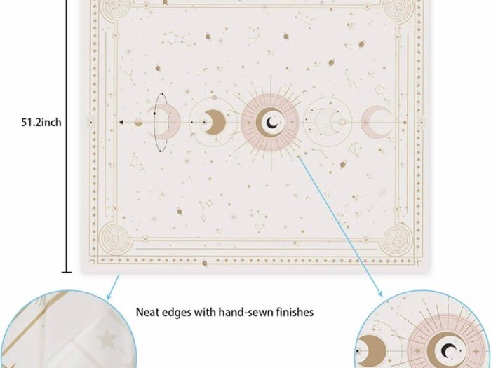Moon Star Tapestry, Tarot Card Constellation Wall Hanging Wall Art Tapestries Home Decoration for Bedroom Living Room (MULTIPLE SIZES)