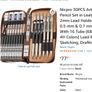 Nicpro 29PCS Art Mechanical Pencils Set in Leather Case, Metal Drafting Pencil 0.5, 0.7, 0.9 mm, 2mm Lead Pencil Holders for Sketching Drawing Image 3