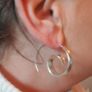 Silver Colour Earrings Image 2