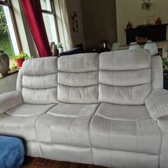 3 Seater Fabric Recliner Sofa Brown, brand new!