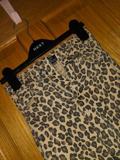 Leopard print jeans
