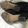 Zara black suede knee high boots Image 2