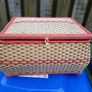 1950/60s Woven Wicker Sewing Box Image 7