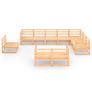 10 Piece Garden Lounge Set Solid Pinewood Image 4