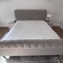 Grey Upholstered Super King Bed Frame Image 3