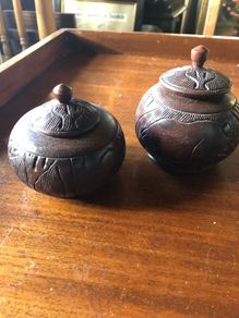 Wooden pots