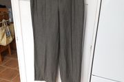 Jaeger Ladies Trousers (12) High Waisted Linen/Wool.