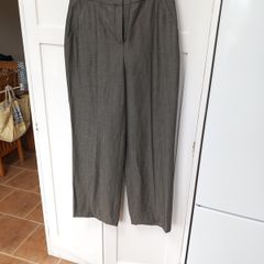 Jaeger Ladies Trousers (12) High Waisted Linen/Wool.