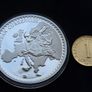 Austria European currencies 1993 Wien Karlskirche | Silver plated proof Medal with inlay gold gilded 1 schilling 1978 Image 3