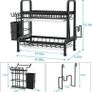 2 Tier Black Dish Drainer Rack, Stainless Steel Dish Drying Rack Kitchen, Dish Drainers Draining Board with Drip Tray, Rust Proof Large Dish Rack Washing Up Sink Drainer Rack Image 3
