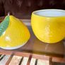 Y2K Martha Stewart Ceramic Lemon Storage Jar and Rare Vintage Macys Italian Serving Plate Image 5