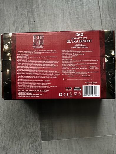 Christmas Lights - 360 Warm White Ultra Bright Lights (Plug-In)