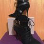 ZARA Bondage Boots 41 Black   -   Strappy High Heel Ankle Boots New Image 6