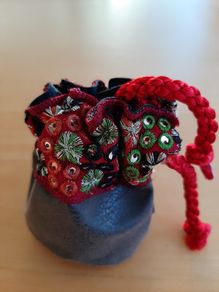 Embroidered gift pouch