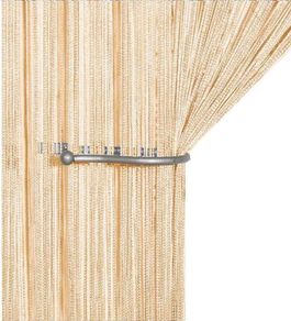 Liqy Retro PlainTassel Door Curtain Fly Insect Bug Screen String For Doorways Divider or Window Curtain Panel 90x200cm, Fly Screen Panel