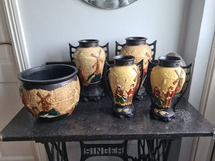 Embossa ware vintage chalk ware