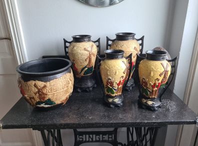 Embossa ware vintage chalk ware