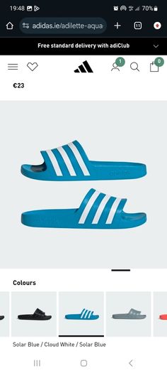 Adidas Adilette Aqua Slides size 10