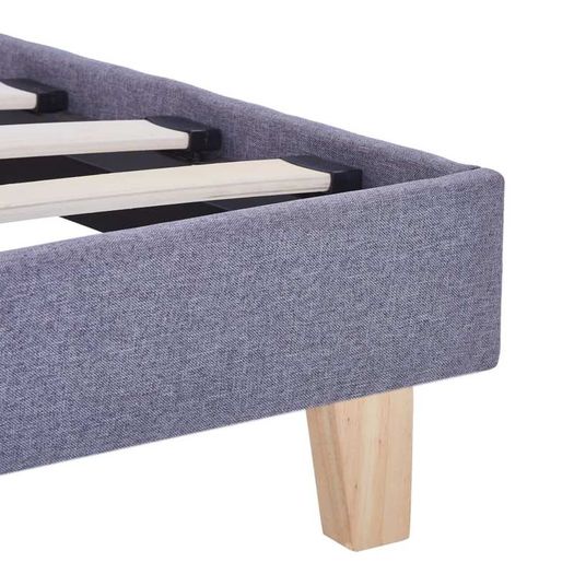 Bed Frame Light Grey Fabric 120x190 cm