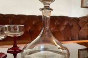 Vintage Full Bodied Red Wine Glass Decanter Original Stopper