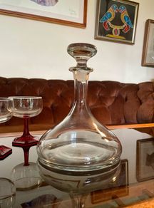 Vintage Full Bodied Red Wine Glass Decanter Original Stopper