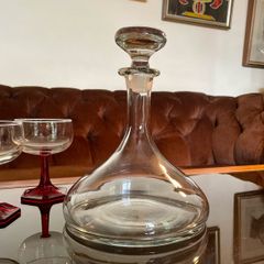 Vintage Full Bodied Red Wine Glass Decanter Original Stopper