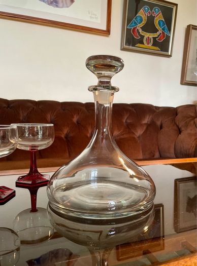 Vintage Full Bodied Red Wine Glass Decanter Original Stopper