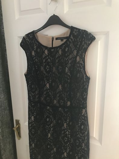 french connection navy midi dress