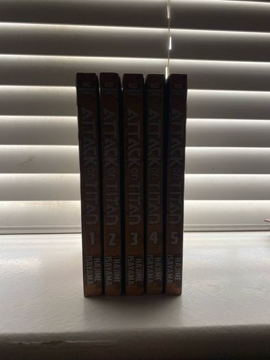 aot manga english volume 1-5 good condition
